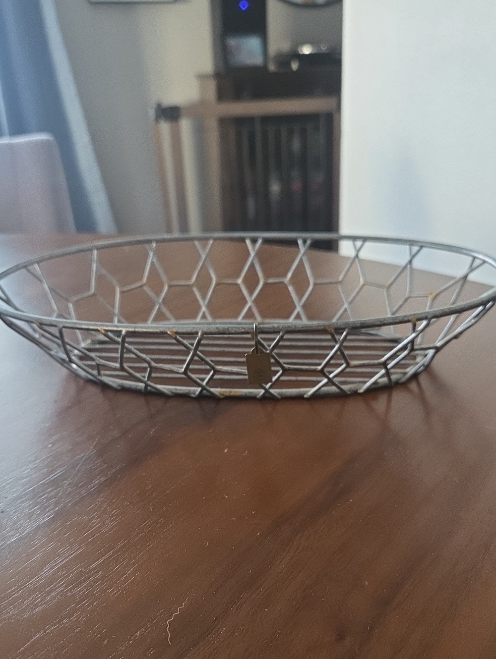 Hearth & Hand Silver Open-Weave Serving Basket